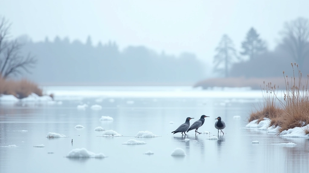 Žiemi paukščiai Žuvinte: pelikanai, kormoranai ir gulės šaltyje
